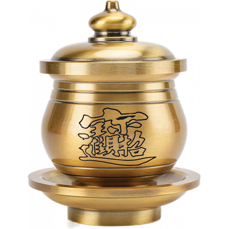 慈緣閣慈源閣銅合金佛前供水杯，佛貢杯擺件，家用凈水杯，圣水杯，佛教 小號【供杯】雕刻
