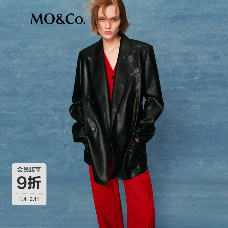 MO&Co.��װ2026����Ʒ��ɫҡ����Ƥ���������ε�����������MBF1BLA014 ��ɫ XS /155 2348Ԫ