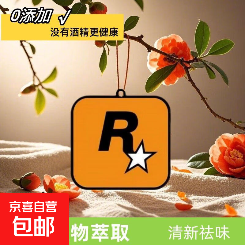 电动车配件R星挂饰香薰香氛片持久淡香除异味香水配件香片除臭 香味随机 1个