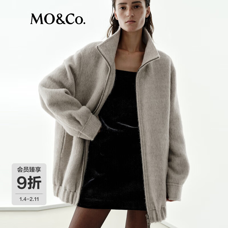 MO&Co.��NOIRϵ�С�ë������2025����Ʒ������ë��ë˫����MBE4COT040 ɰ��ɫ S /160