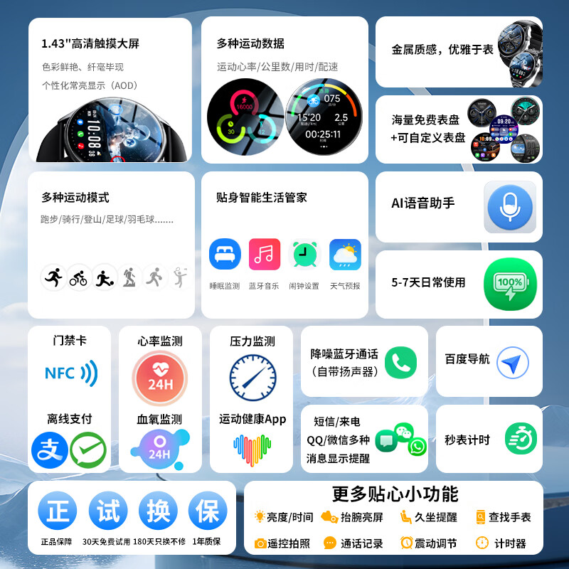莱思帝智能运动手表跑步心率监测血压血氧睡眠防水防汗长续航蓝牙接打电话听歌消息提示离线支付watch 离线支付版黑色 合金机身+黑色米兰钢带
