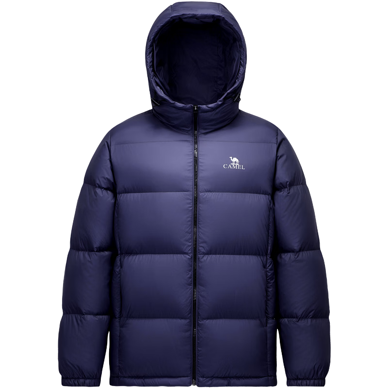 骆驼炽云羽绒服男士冬季加厚白鸭绒情侣面包服保暖外套M33CR07131