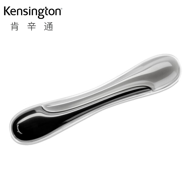 肯辛通Kensington 护腕鼠标垫 舒适人体工学鼠标垫护腕��家用办公游戏 K62395黑灰 键盘腕垫