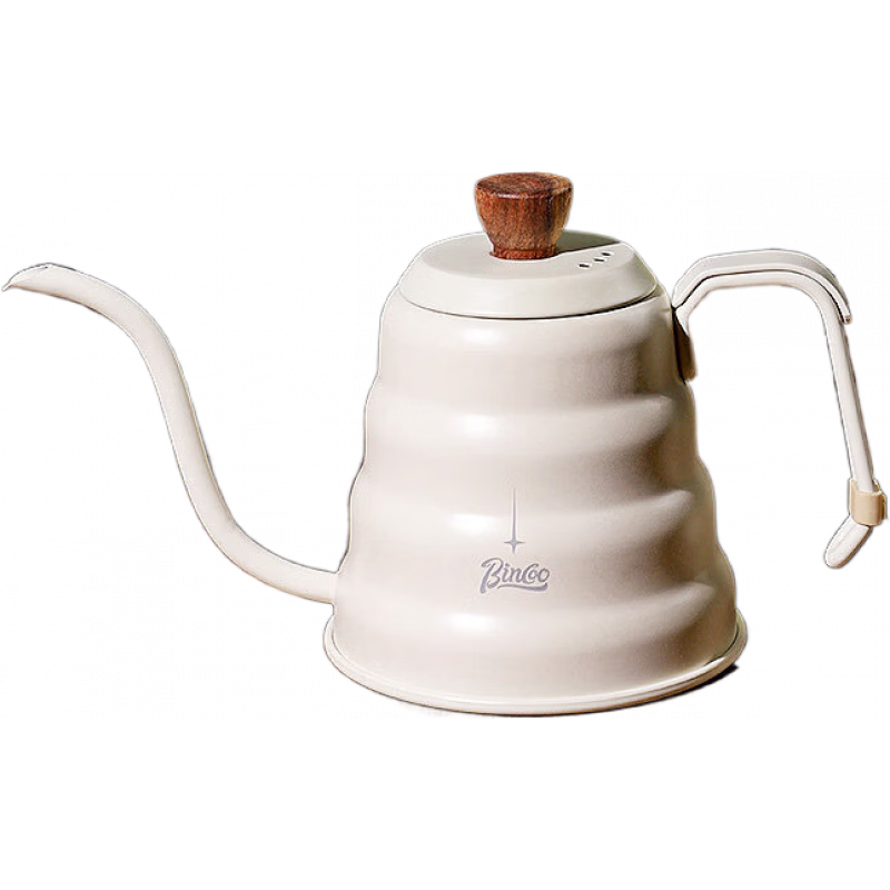 Bincoo云朵手沖咖啡壺家用沖泡滴漏式長嘴細口壺露營戶外手沖壺 云朵手沖壺-【白色】 600ml
