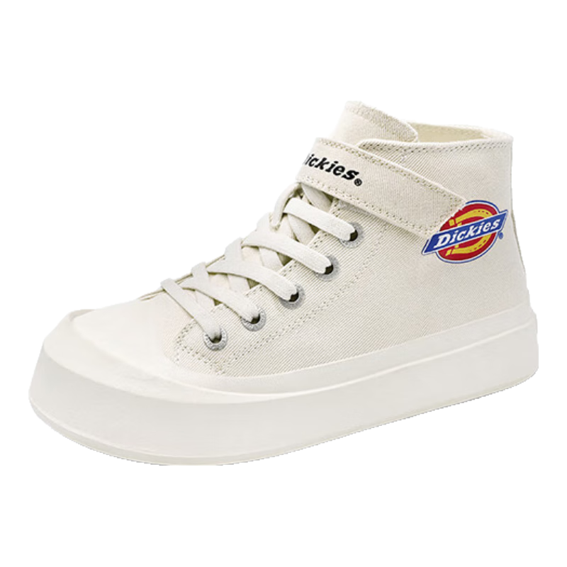 Dickies童鞋兒童帆布鞋透氣平底鞋中大童休閑布鞋 白色 32(鞋內(nèi)長210mm) 