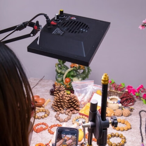 好拍點珠寶調(diào)節(jié)直播補光燈攝影燈玉石翡翠文玩桌面射燈拍攝拍照燈