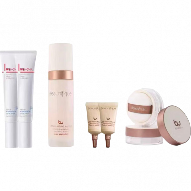 薇諾娜（WINONA）柔彩幻顏隔離霜敏感肌妝·前·乳保濕防曬遮瑕打底三合一素·顏霜 隔離霜+粉底液+蜜粉