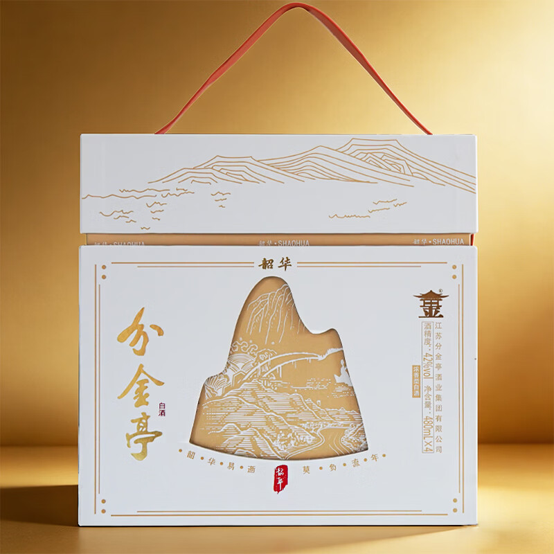 分金亭韶华42°浓香型白酒480ML*4瓶整箱礼盒 入口很柔顺 过年囤货送礼 42度 480mL 4瓶 分金亭-韶华