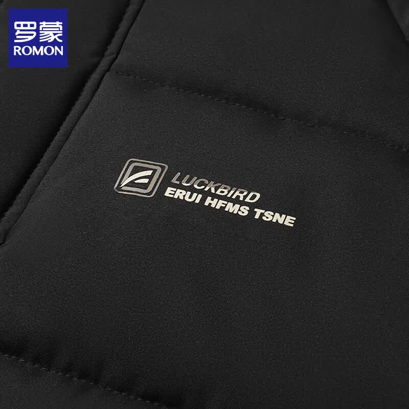 罗蒙（ROMON）男士棉衣外套2025冬季新款可拆卸连帽保暖面包服棉袄男装上衣 藏青 2XL 建议（130-145斤）