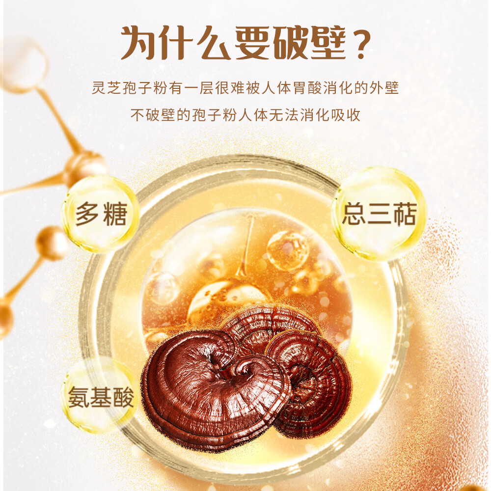 草晶华破壁灵芝孢子粉增强免疫力中老年人健康保健营养滋补正品术后恢复 1盒【增强免疫力】破壁灵芝孢子粉