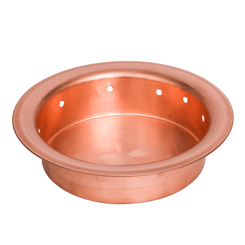 炊老爺（CHUILAOYE）銅火鍋鍋圈火鍋桌下沉盆嵌入式圓形銅圈銅火鍋鍋具飯涮羊肉底座 火鍋下沉鍋圈 32cm