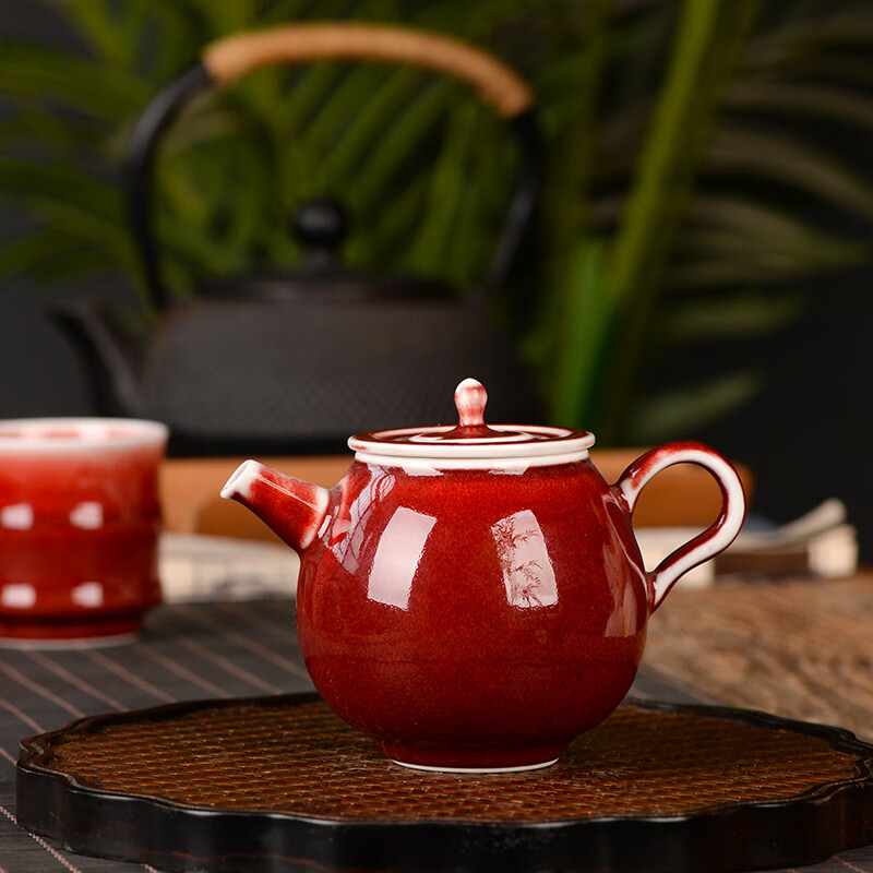 鋆钰郎窑红主人杯品茗杯陶瓷茶杯单杯个人专用茶盏景德镇功夫茶色釉 郎红壶 京东折扣/优惠券