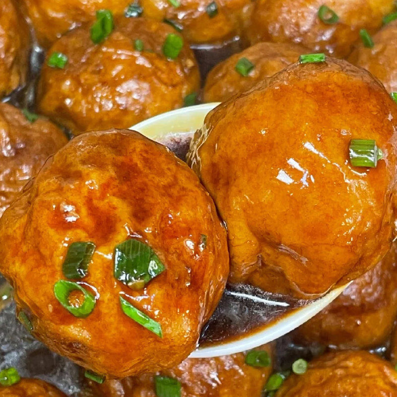 萌佳萌老上海产红烧油面筋塞肉开袋即食熟食猪肉食油面筋酿肉 油面筋塞肉300g*1