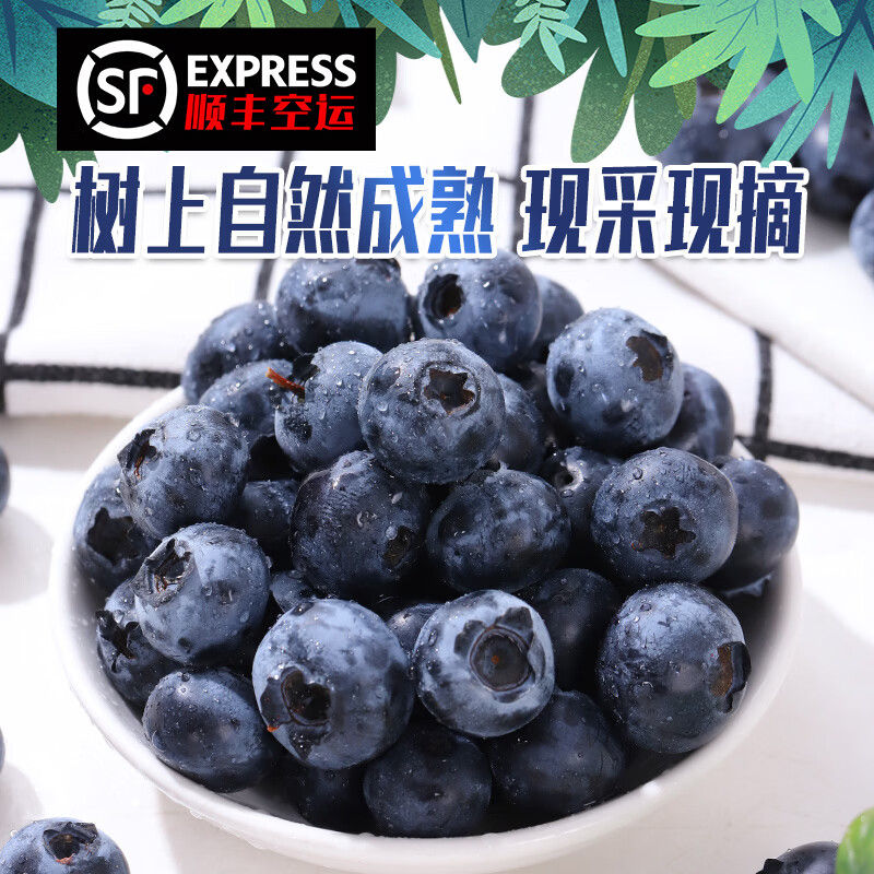 云南澄江抚仙湖花香蓝莓L25蓝莓脆甜天花板 超大果源头空运次日达 L25花香蓝莓125g*4盒装净重1斤+顺丰空运 中果15mm+