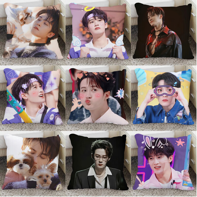 CLCEY檀健次周边抱枕饭制靠垫宿舍卧室床头靠枕闺蜜同学生日礼物 MJG01 40x40厘米(不加枕芯) MJG01