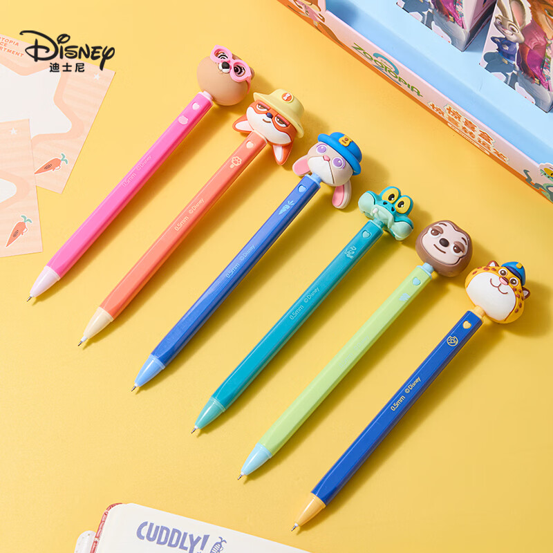 迪士尼（Disney）中性笔惊喜盲盒笔1支装学生圆珠笔小学生节日礼品奖励生日礼物女孩男孩疯狂动物城