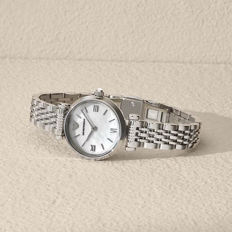 EMPORIO ARMANI 阿玛尼满天星手表女生日七夕情人节礼物送女友镶钻石英表女名表 【明星同款】白月光 AR11768