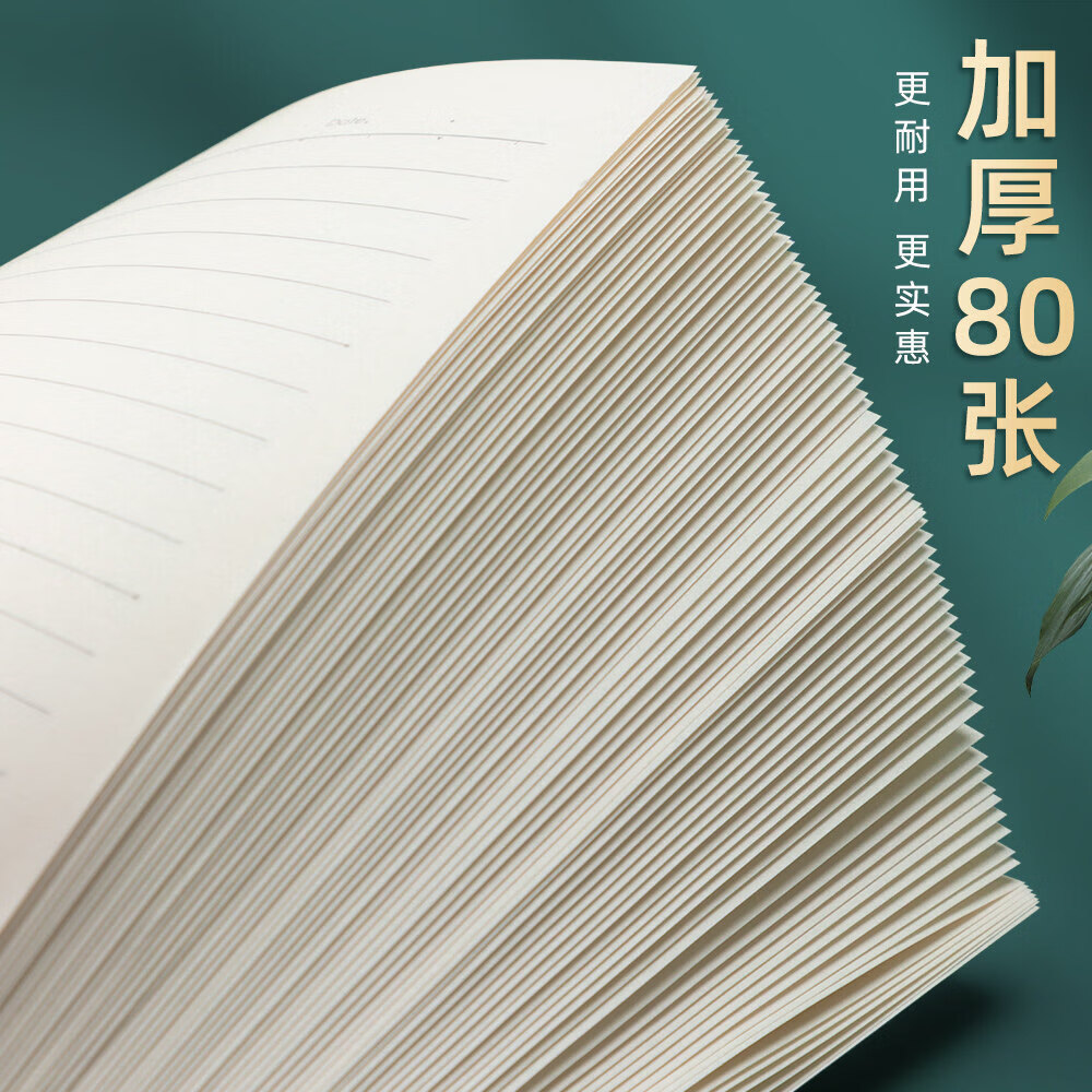 得力线圈本笔记本考研本子横线b5学生加厚网格日记本超厚方格记事本a4高中生记录本错题摘抄本 A4-横线--80张/160页每本 2本