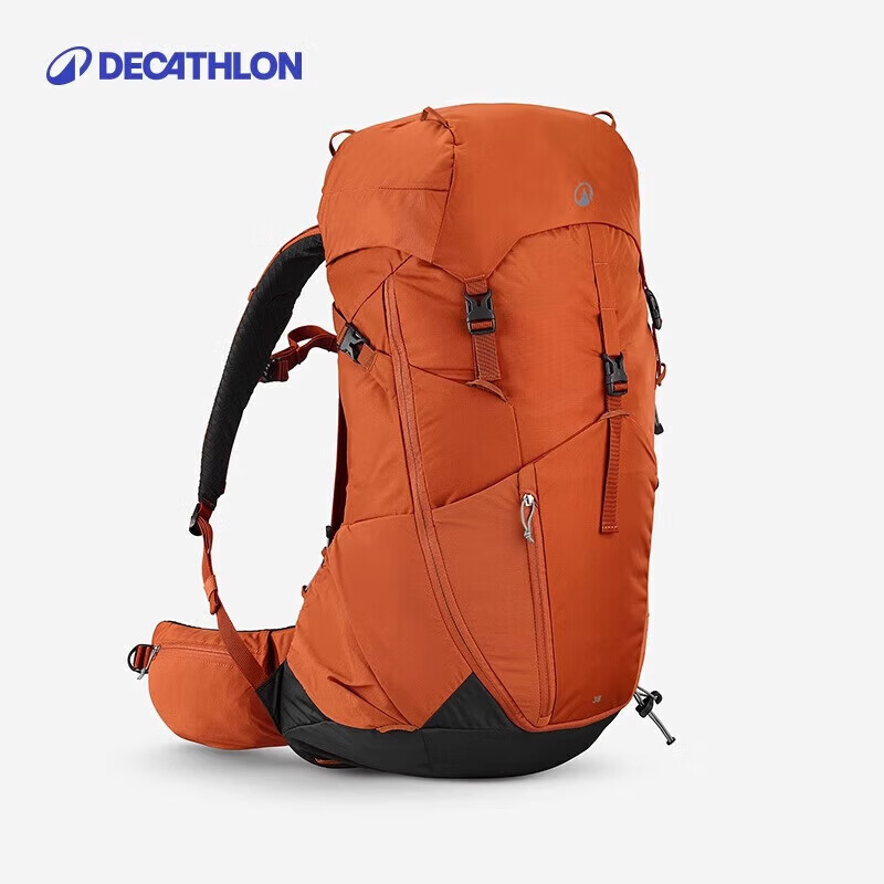 迪卡侬MH500户外旅行徒步背包登山包轻便出游露营大容量38L-5419848
