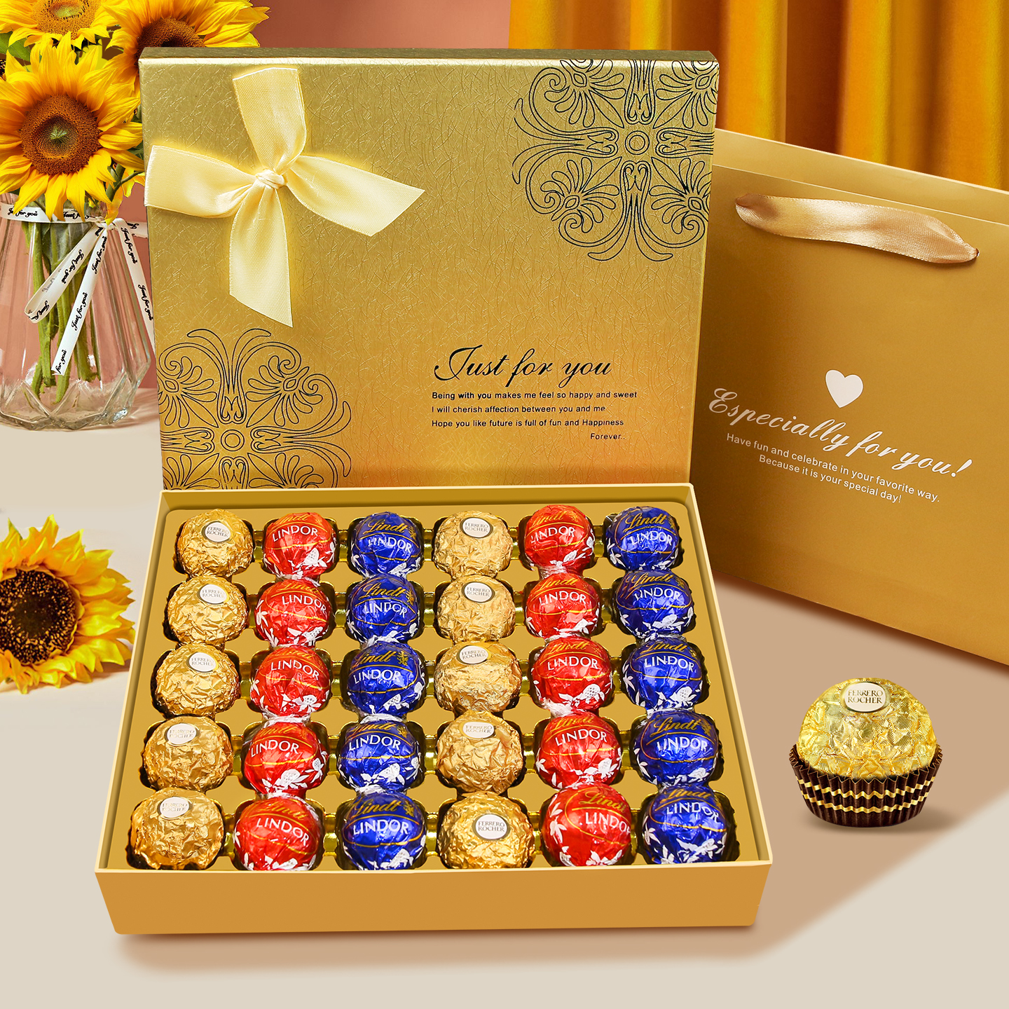 费列罗瑞士连巧克力礼盒 375g 38女神节 三八妇女节礼物送老婆女友