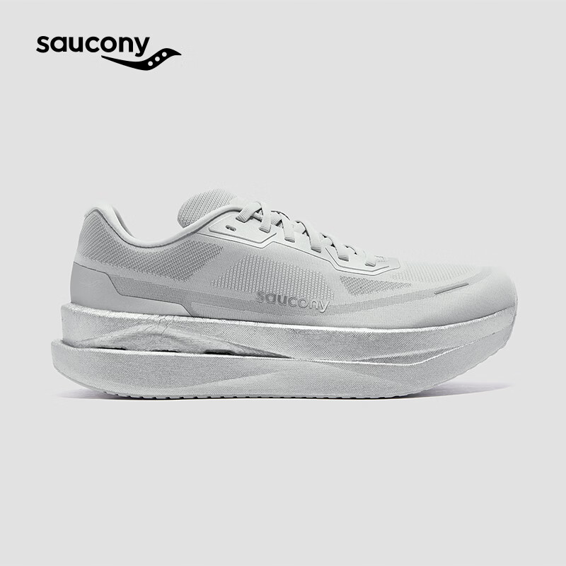 SAUCONY索康尼跑鞋GRID ID男女同款缓震运动跑步鞋跑鞋轻便减震 灰  42.5