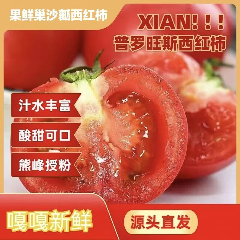 果鲜巢陕西泾阳普罗旺斯水果西红柿自然成熟沙瓤番茄当季新鲜蔬菜4.5斤 普罗旺斯水果西红柿 5斤 净重4.5斤 小果70克以上