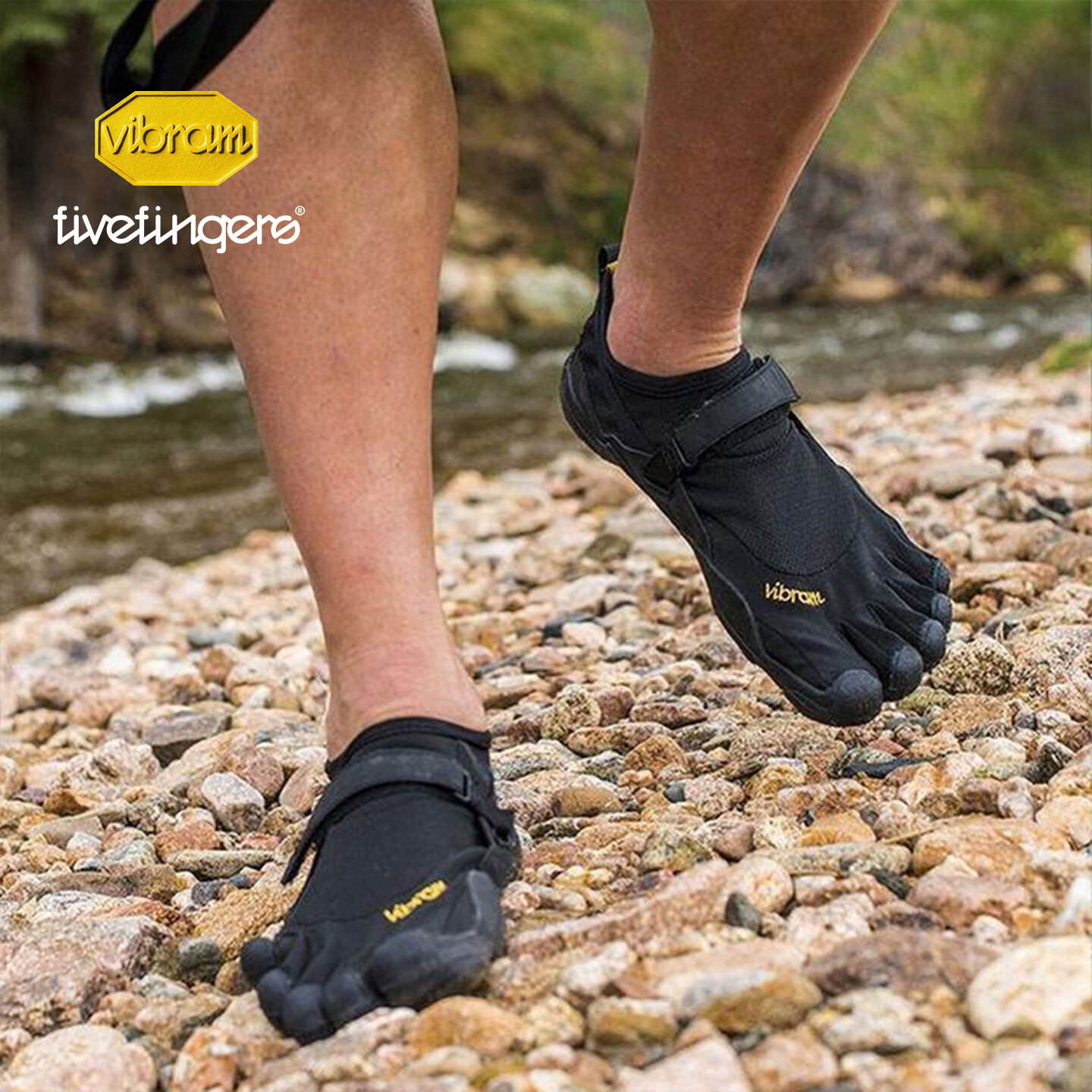 Vibram五指鞋 晨跑夜跑赤足鞋轻便透气跑步鞋健身休闲运动鞋KSO 黑色（男款） 41