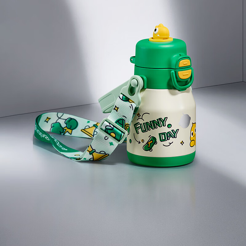 babycare【尿裤赠品】 Babycare中大童吨吨三饮保温杯-600ml激光绿含背带