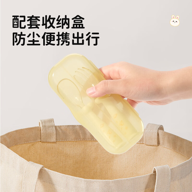 火火兔宝宝辅食勺婴儿学吃饭训练餐具套装食品级PPSU叉勺多功能