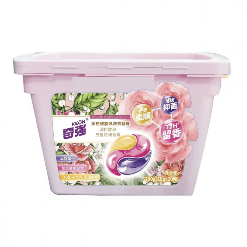 奇強(qiáng)（keon）洗衣凝珠多巴胺旋風(fēng)洗衣凝珠護(hù)衣柔順除螨持久留香三合 奇強(qiáng)洗衣凝珠*1盒20顆