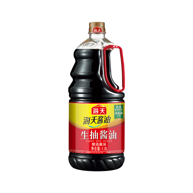 海天 生抽酱油1.9L【酿造酱油】经典系列 原粒黄豆点蘸提鲜凉拌