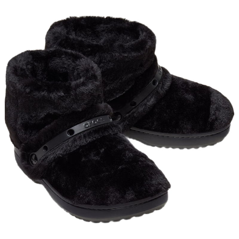 CROCS卡駱馳白鹿同款經典雪絨靴保暖百搭舒適棉鞋雪地靴|211743 月光灰-1NK 37 /38(230mm)