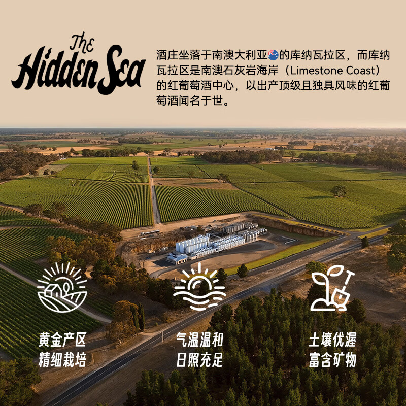 谜之海洋澳洲进口红酒 干红葡萄酒果酒冰酒小甜酒口粮酒利口酒送礼 【结构紧实】赤霞珠干红葡萄酒750ml