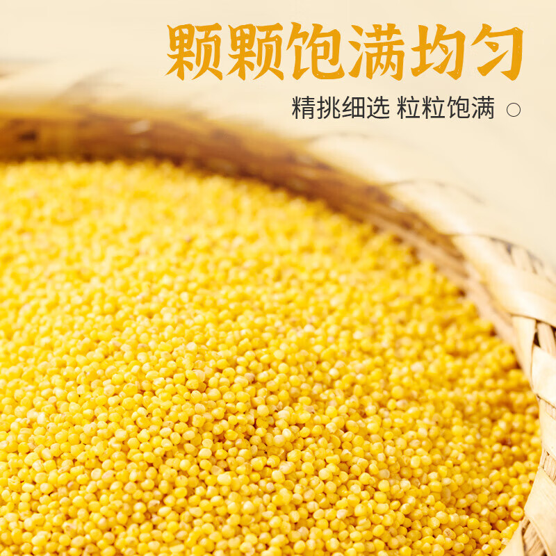 青储粮胚芽小米杂粮黄小米新米当季粮食煮粥煮饭粒粒饱满 1.5kg（100g*15袋独立装）