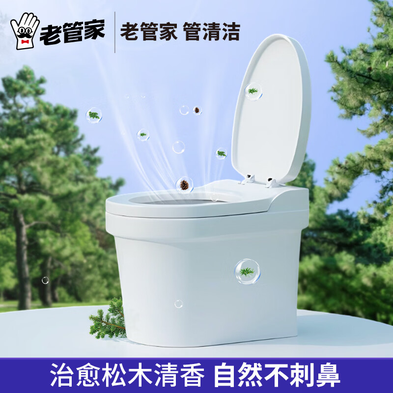 老管家强效洁厕液清香除臭洁厕灵卫生间马桶洁厕剂强力除垢清洁剂 500g 4瓶