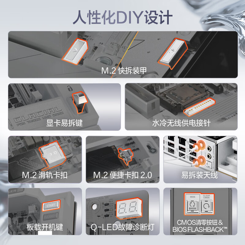 华硕 ROG CROSSHAIR X870E GLACIAL 图 7