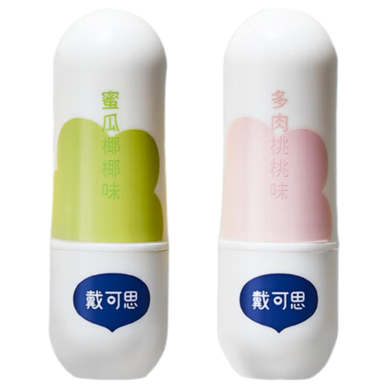 戴·可·思儿童元气唇膏宝宝润唇膏保湿滋润男孩女童小女孩3岁+专用护唇膏 多肉桃桃味3.6g+蜜瓜味3.6g