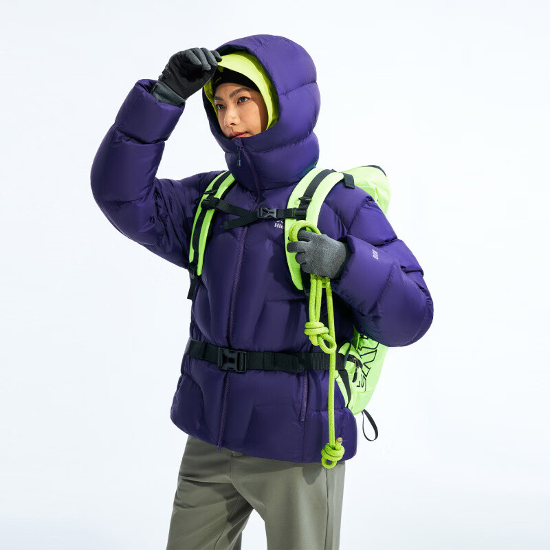 喜马拉雅玉龙羽绒服800蓬拒水鹅绒冬季保暖户外雪山攀登外套男女 极光紫 800蓬95鹅绒-20℃ 2XL