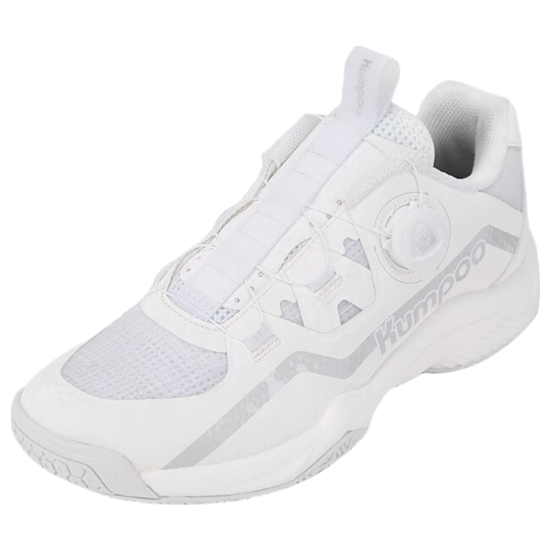 薰風(fēng)（KUMPOO）2025新款羽毛球鞋瞬影D99 防滑減震抗扭熏風(fēng)男女同款紐扣系帶球鞋 白色 38