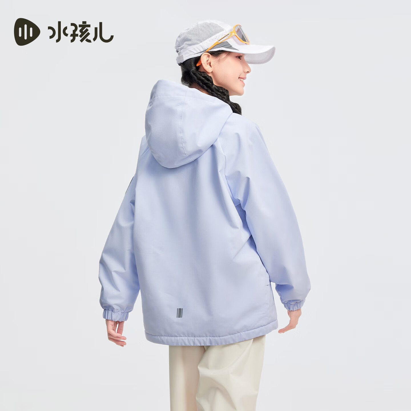 水孩儿(SOUHAIT)童装男童女童加绒厚外套2026春季新款亲子款儿童摇粒绒外套上衣 夕雾紫 170