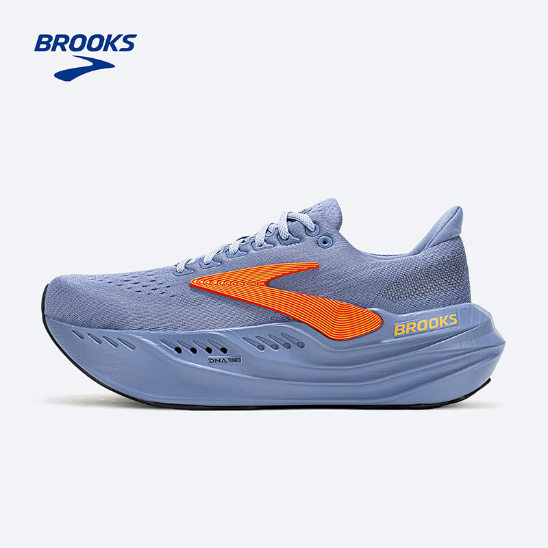 布鲁克斯（BROOKS）Glycerin甘油MAX 超级甘油男女跑鞋回弹旗舰缓震运动鞋跑步鞋  男款 乡村蓝/冬季蓝/桔红 43
