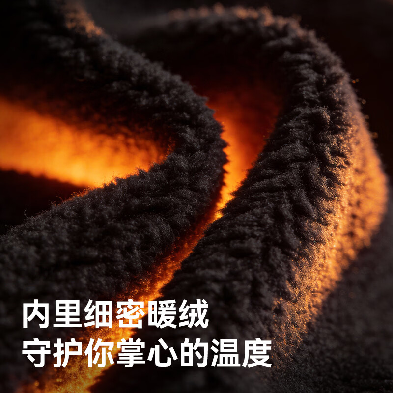 GOLOVEJOY高乐捷保暖手套男女冬季户外骑行运动通勤加绒加厚半指针织手套 【黑色】女款 S