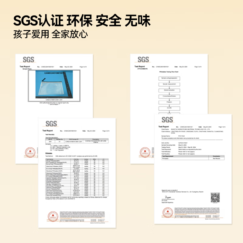 猫太子L型学生拉链袋五层科目分类EVA网格防水文件袋小学生学科袋一年级加厚资料袋大容量补习袋大开口 【新L型】五层防水3个装(语+数+英)