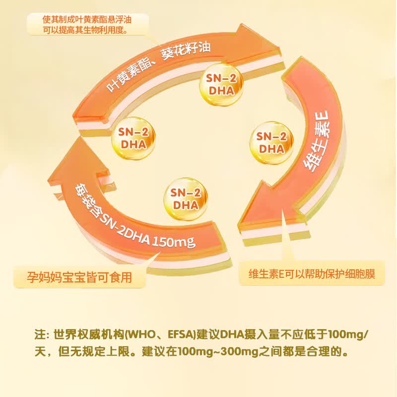 唯他时光ps+dha藻油眼脑dha儿童学生ps青少年非鱼油 脂酰丝氨酸 DHA藻油【周期装】甜橙味 90袋*3罐