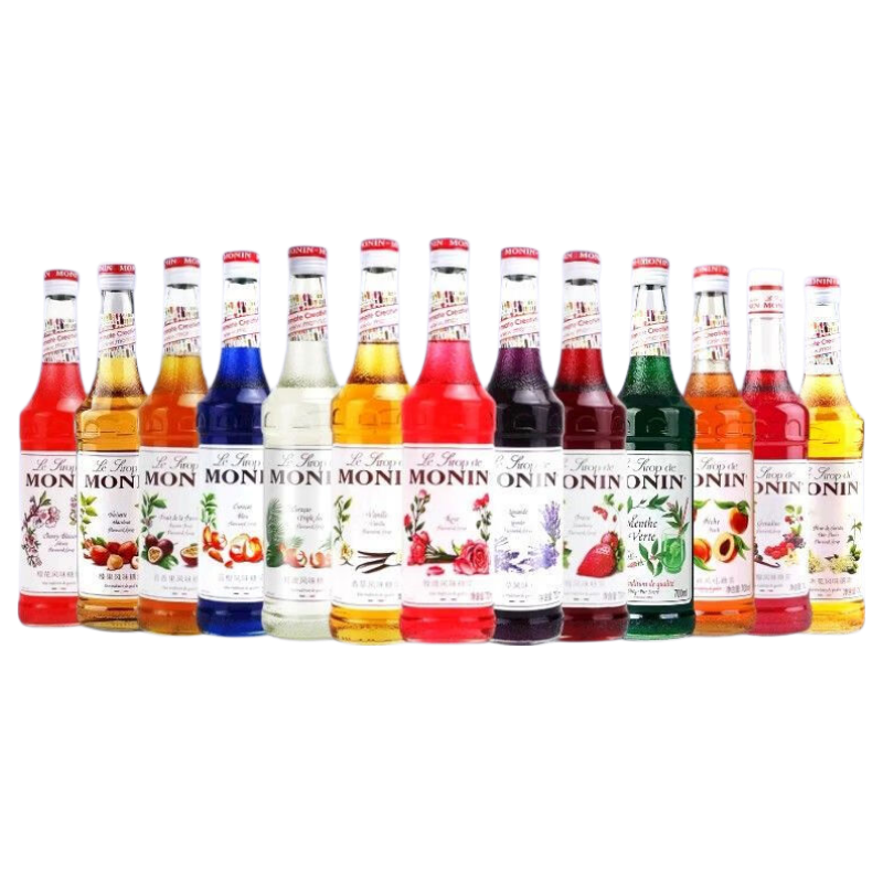 莫林（MONIN）糖浆小瓶分装咖啡烘焙蓝橙红石榴薄荷焦糖风味 纯蔗糖糖浆50ml