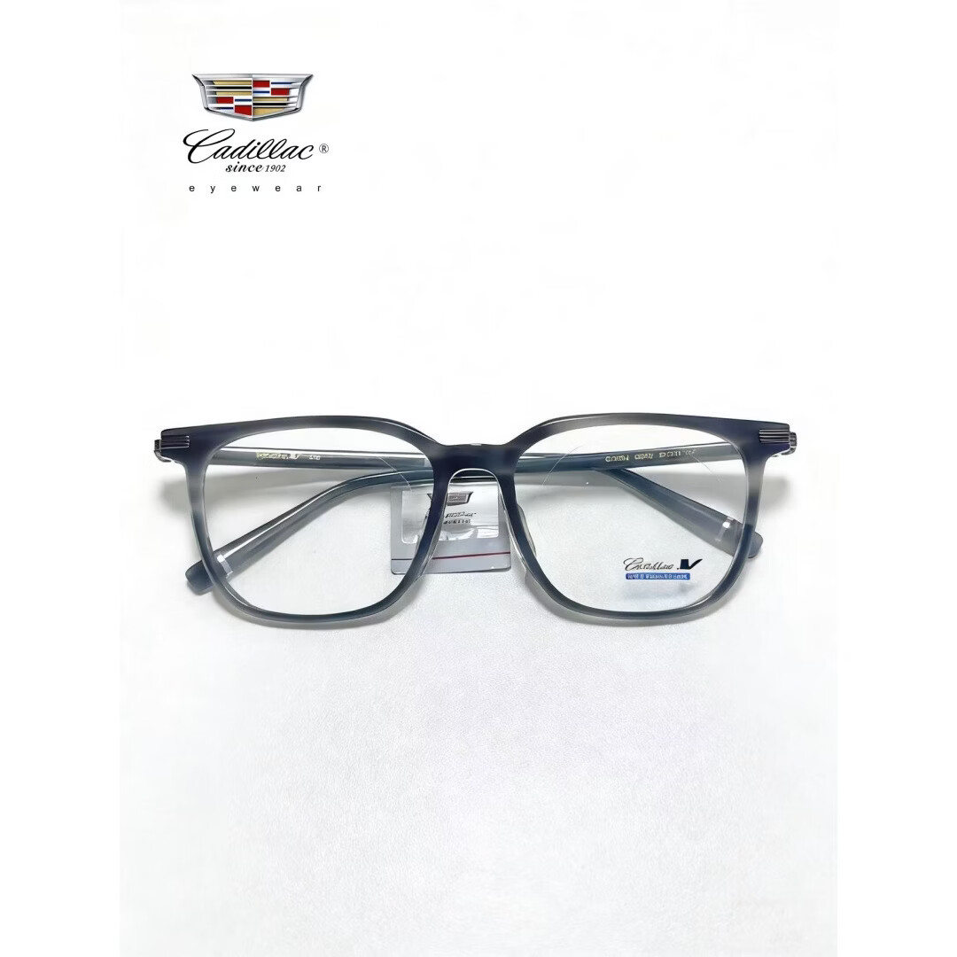 凯迪拉克（CADILLAC）深灰色方形镜框适配多种脸型兼顾商务与日常场景C1298J 深灰色 单镜架