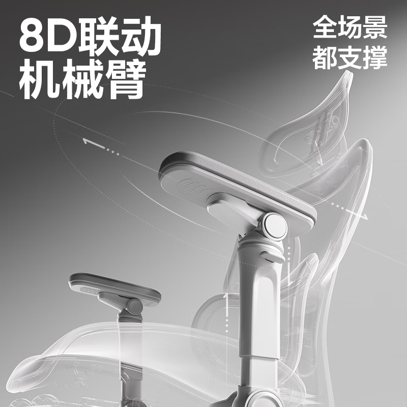 网易严选小蛮腰S9Ultra人体工学电脑椅电竞椅办公久坐座椅8D扶手 黑色 有脚托