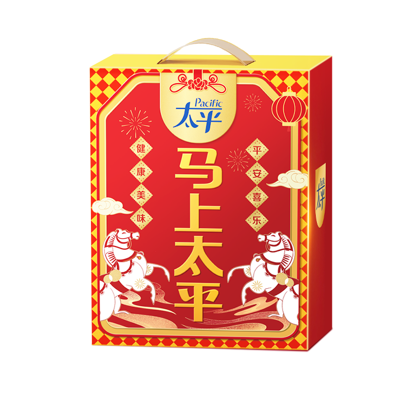 太平马年岁岁平安饼干礼盒1050g[含6件]休闲零食饼干年货送礼伴手礼