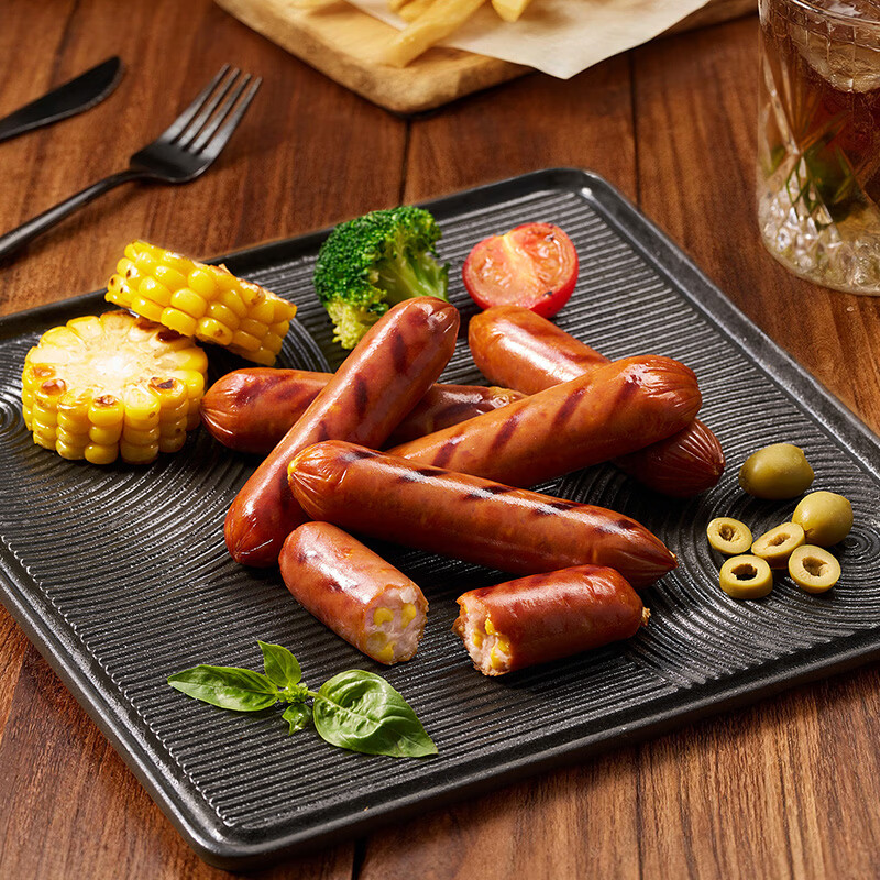 荷美尔（Hormel）加州火腿片150g*3包早餐三明治沙拉随意火腿德式香肠一口香鸡肉肠 【顺丰冷运】车达芝士肠180g*3包（效期至26.4）