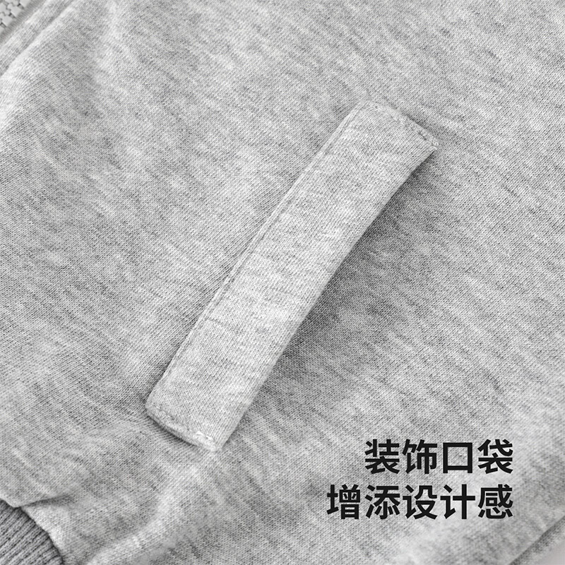 迷你木木屋儿童外套春季新款男童女童连帽卫衣宝宝春装休闲舒适 浅蓝 汪汪小狗 130